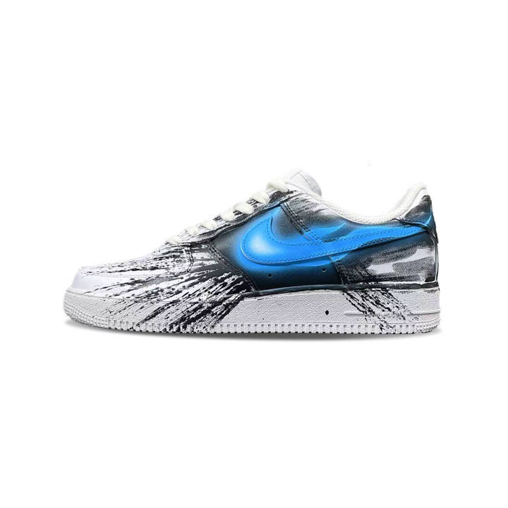 Nike Nike Air Force 1 Tower Rabbit Cow Leather Cushioning, Wear Resistant Low top Skateboard Shoes Unisex Blue