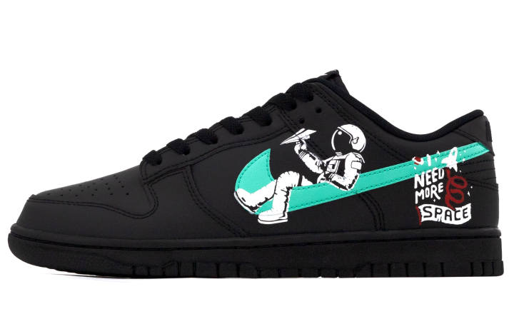 Nike Nike Dunk Abrasion Resistant Abrasion Resistant Low top Skateboard Shoes Men's Black