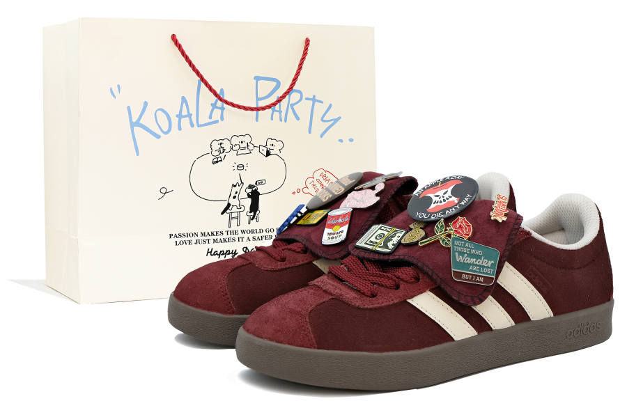 Adidas Adidas VL COURT 2.0 Low top Skateboard Shoes Unisex Burgundy