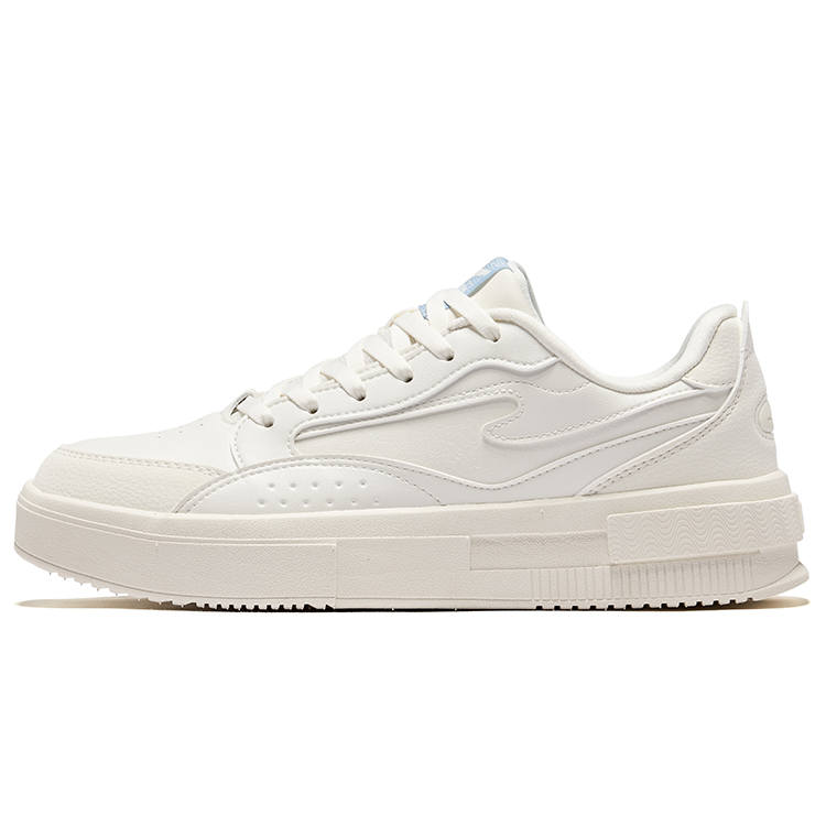 Erke Prosperity Wing Slip Resistant Abrasion Resistant Low top Skateboard Shoes Women's Microcrystal White