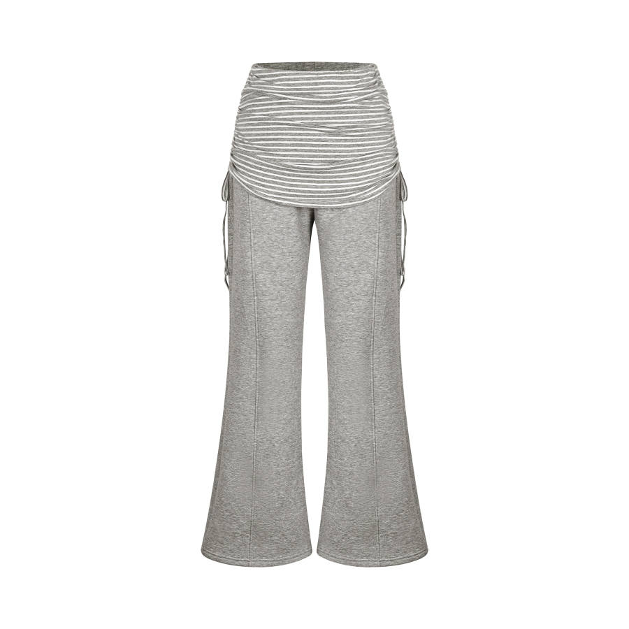 Umoumo Casual Pants Women's Gray Thickened Sweatpants