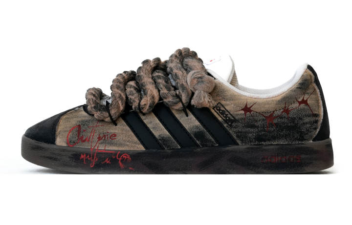 Adidas Adidas Slip Resistant Abrasion Resistant Low top Skateboard Shoes Unisex Black Brown
