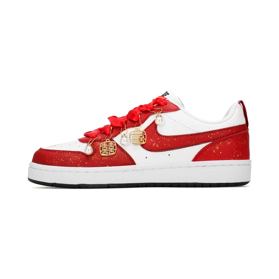 Nike Nike Court Borough Heaven's Perfect Match Abrasion Resistant Low top Skateboard Shoes Unisex Red White