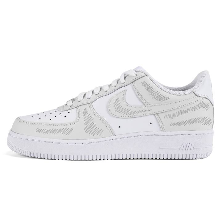 Nike Nike Air Force 1 Air Force 1 Low top Skateboard Shoes Men's White Gray