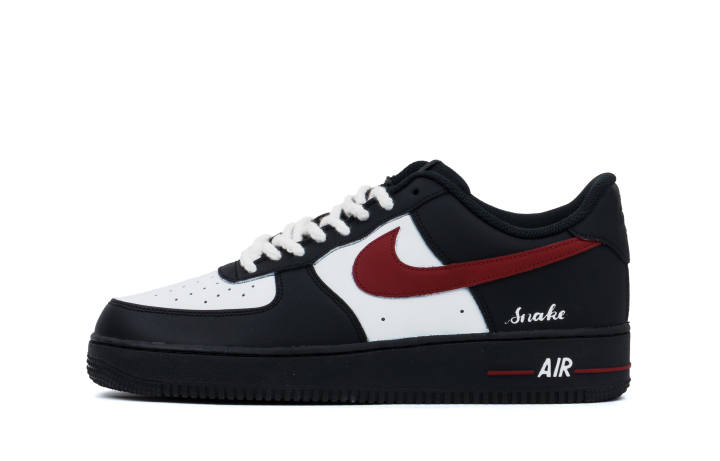 Nike Nike Air Force 1 Cushioning, Wear Resistant Low top Skateboard Shoes Unisex Red Black