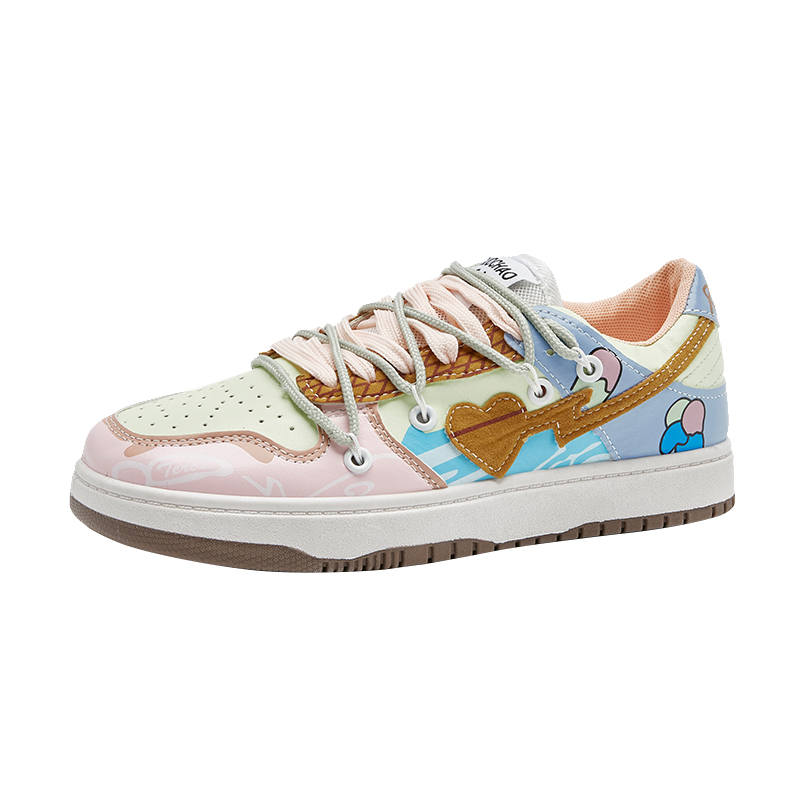 BAGE Height Increasing Abrasion Resistant Height Increasing Abrasion Resistant Low top Skateboard Shoes Women's