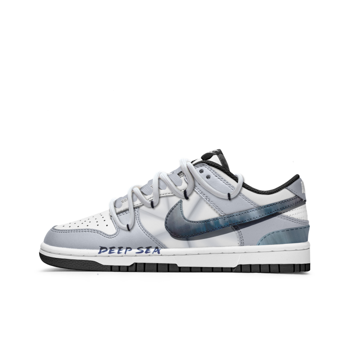 Nike Nike Dunk Freedom Panda, Rain Love Slip Resistant Abrasion Resistant Low top Skateboard Shoes Unisex Blue White