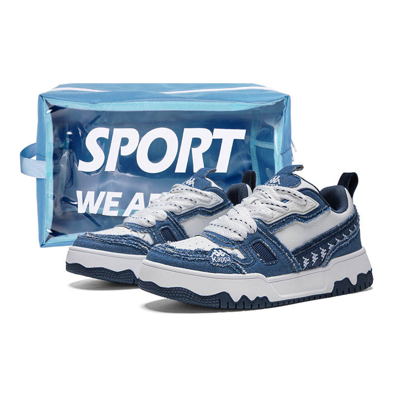 Kappa Thermal Abrasion Resistant Low top Skateboard Shoes Unisex Blue