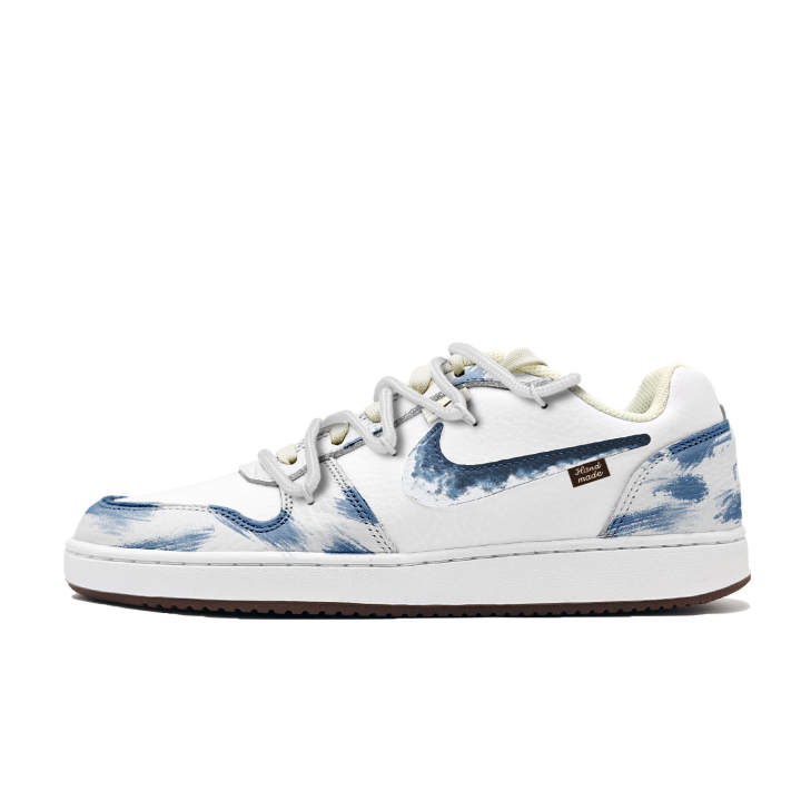 Nike Nike EBERNON Blue And White Porcelain Slip Resistant Cushioning Low top Skateboard Shoes Men's Blue White