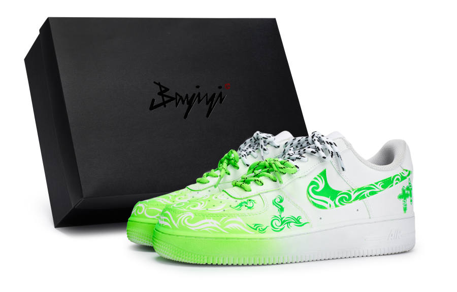 Nike Nike Air Force 1 Thorn As A Journey Slip Resistant Abrasion Resistant Low top Skateboard Shoes Unisex White Green