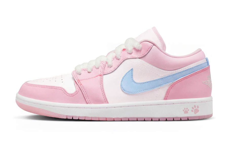 Jordan Jordan Air Jordan 1 Abrasion Resistant Low top Skateboard Shoes Women's Pink