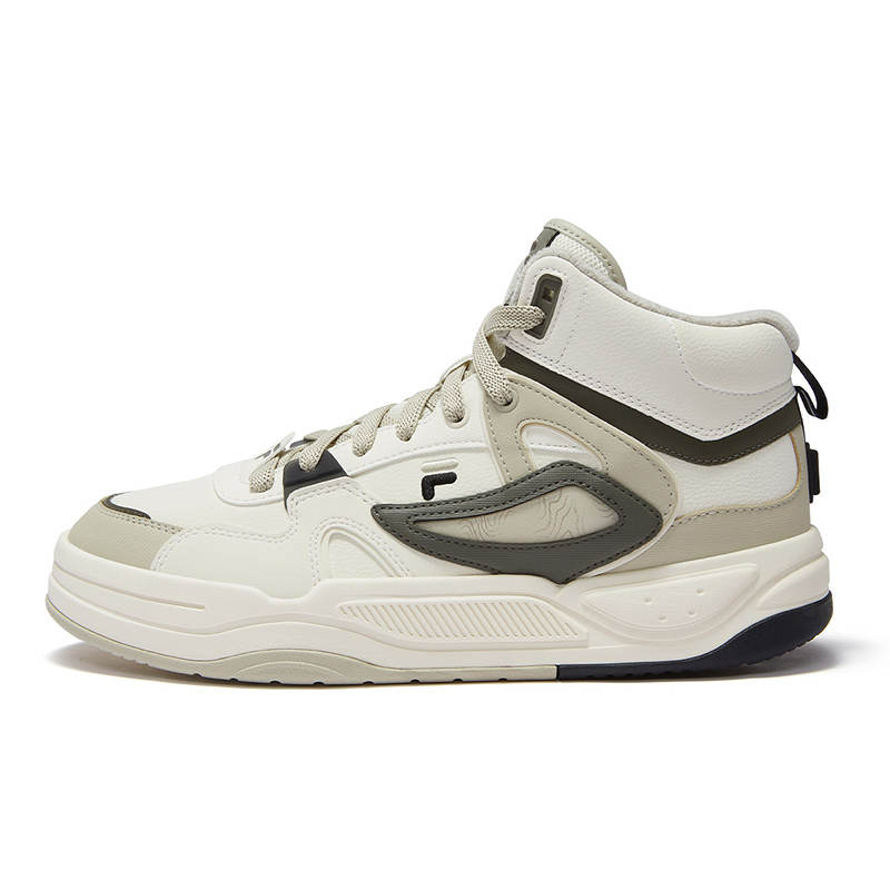 FILA FUSION BANK II Coverage High top Skateboard Shoes Men's White Brown