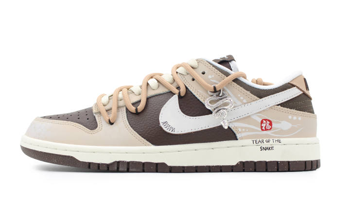 Nike Nike Dunk Abrasion Resistant Low top Skateboard Shoes Unisex Light Brown