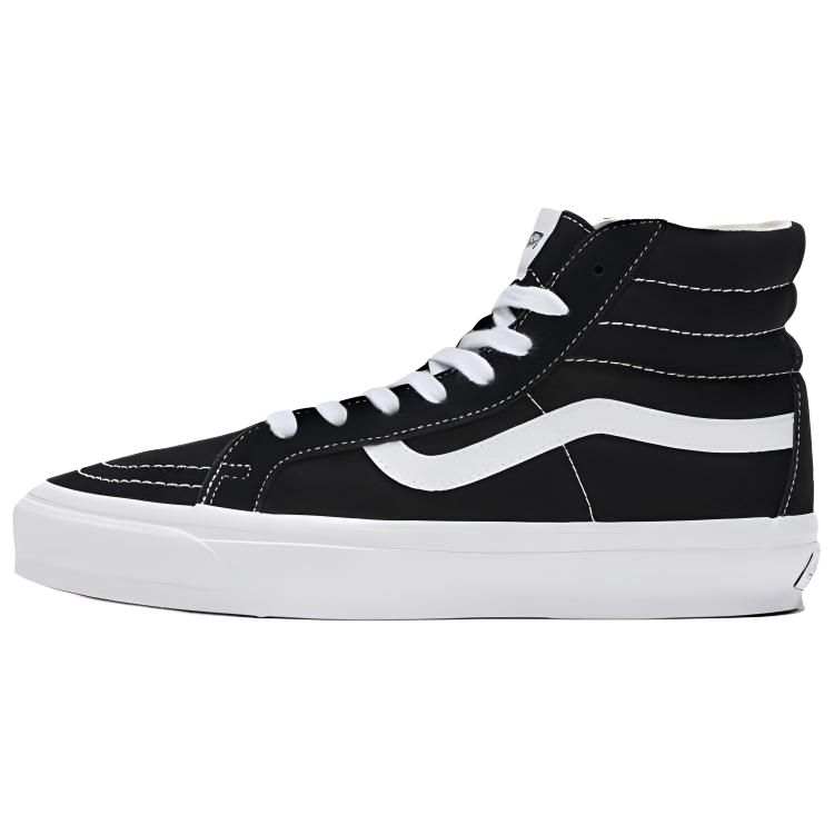 Vans Sk8 Hi Reissue Mid top Skateboard Shoes Unisex Black White