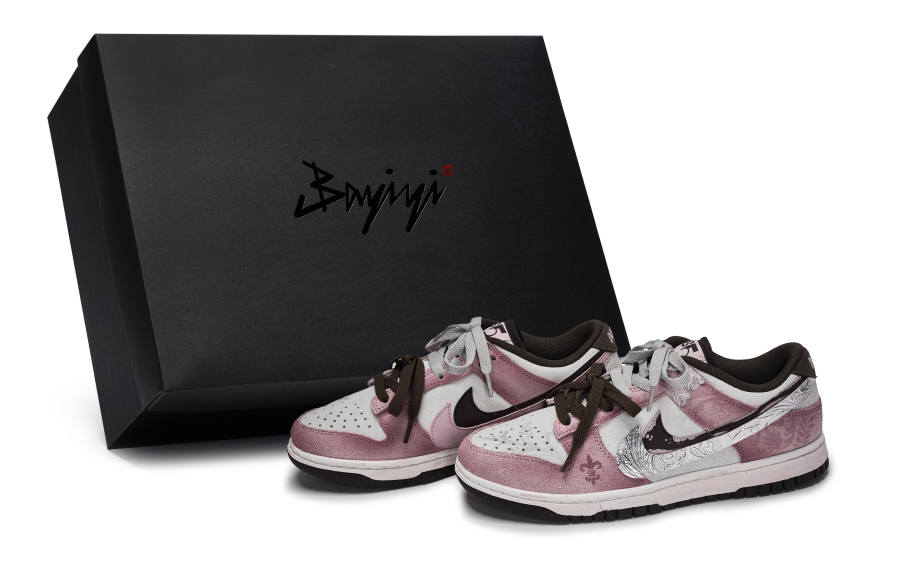 Nike Nike Dunk 811 Manufacturing, Girlish Lilith, Special Shoe Box Low top Skateboard Shoes Women's Pink Silver Brown