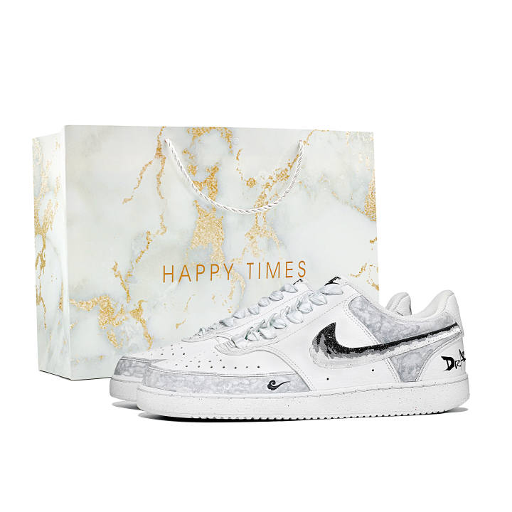 Nike Nike Court Vision 1 Dreamy Sky, Elegant Creation Slip Resistant Low top Skateboard Shoes Men's Light Gray
