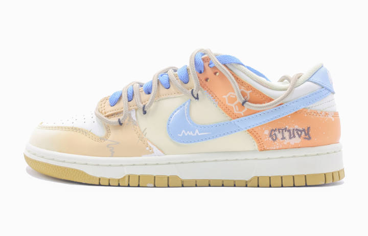 Nike Nike Dunk Orange Heart Abrasion Resistant Low top Skateboard Shoes Men's Yellow Orange
