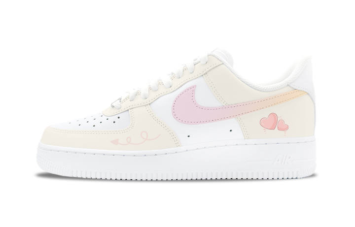 Nike Nike Air Force 1 Pink Bubbles Abrasion Resistant Low top Skateboard Shoes Unisex Pink