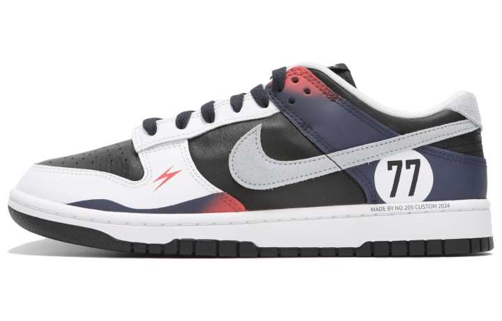 Nike Nike Dunk Abrasion Resistant Low top Skateboard Shoes Unisex Black Blue