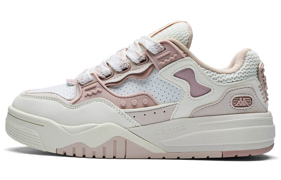 Kappa Back to Back Abrasion Resistant Low top Skateboard Shoes Women's White Pink