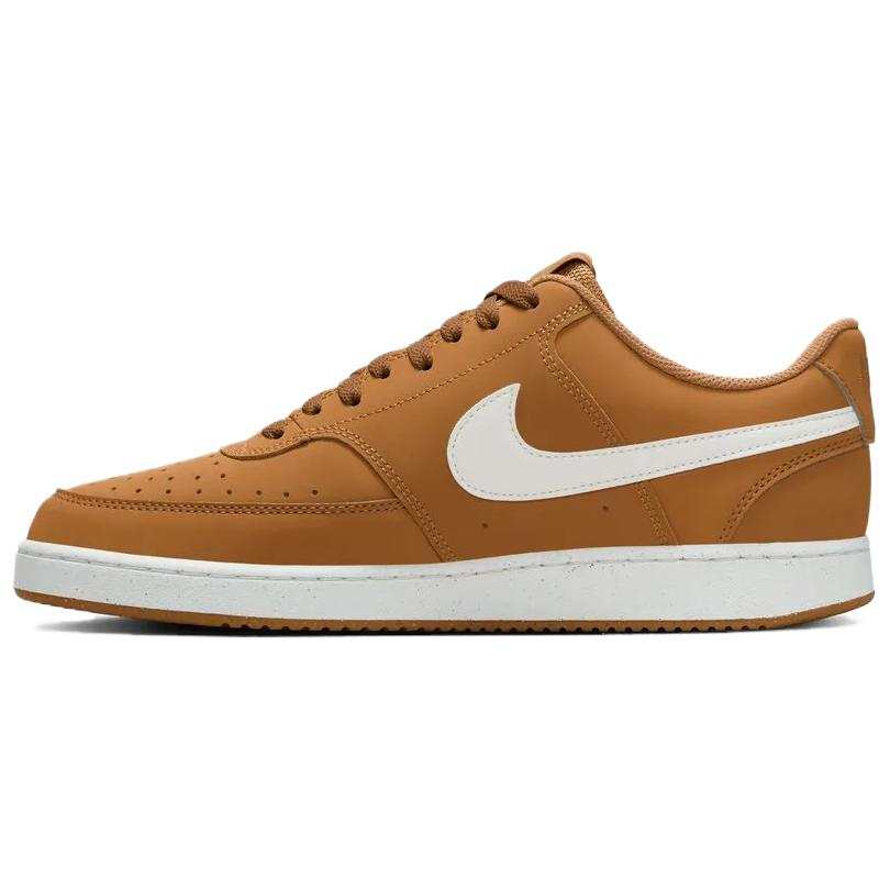 Nike Nike Court Vision Leather Breathable Low top Skateboard Shoes Men's Brown