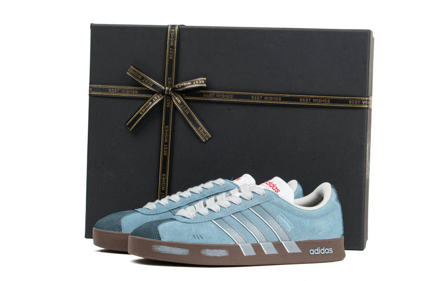 Adidas Adidas VL COURT 2.0 Abrasion Resistant Abrasion Resistant Low top Skateboard Shoes Unisex Black Blue