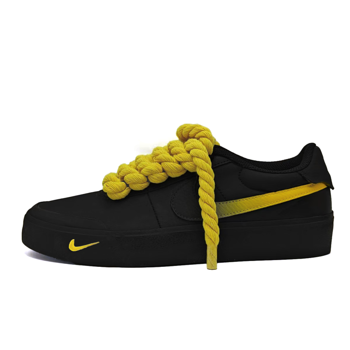 Nike Nike Court Shot Low top Skateboard Shoes Unisex Black Gold
