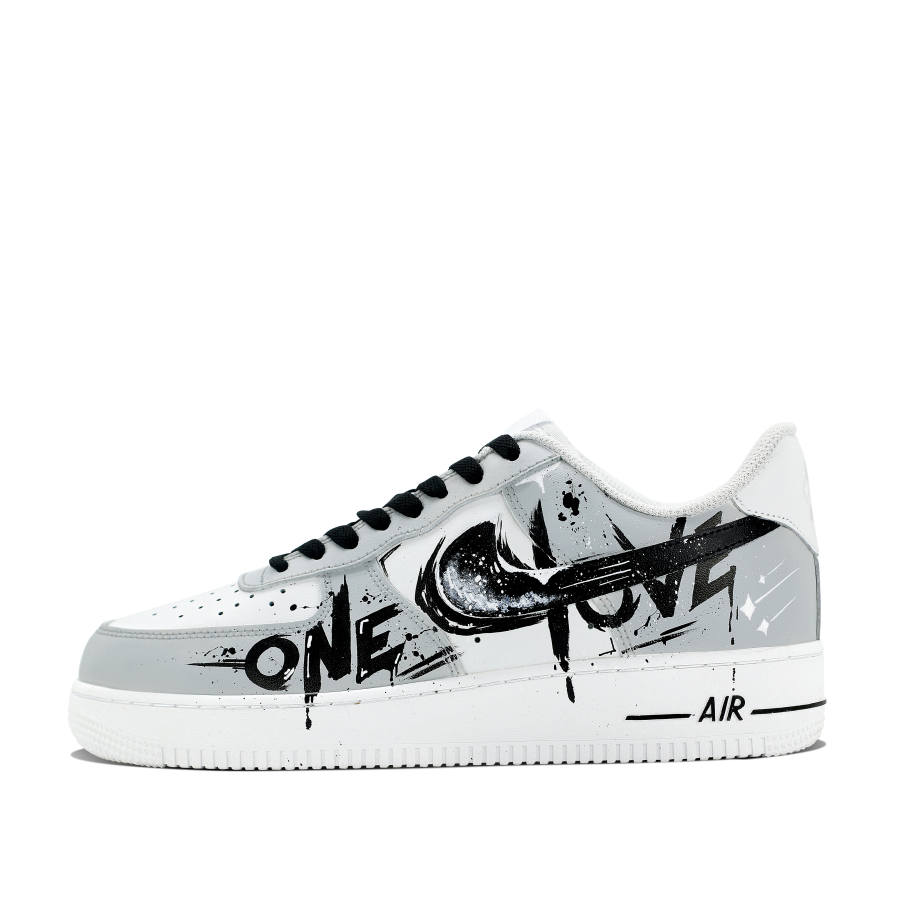 Nike Nike Air Force 1 Street Love Style Synthetic Leather Cushioning, Wear Resistant Low top Skateboard Shoes Unisex