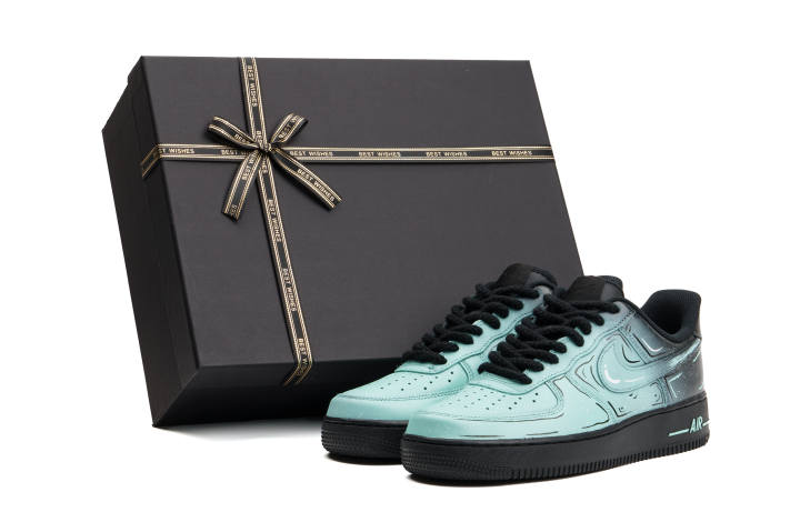 Nike Nike Air Force 1 Cushioning Impact Resistance Cushioning Impact Resistance Low top Skateboard Shoes Unisex Black Green