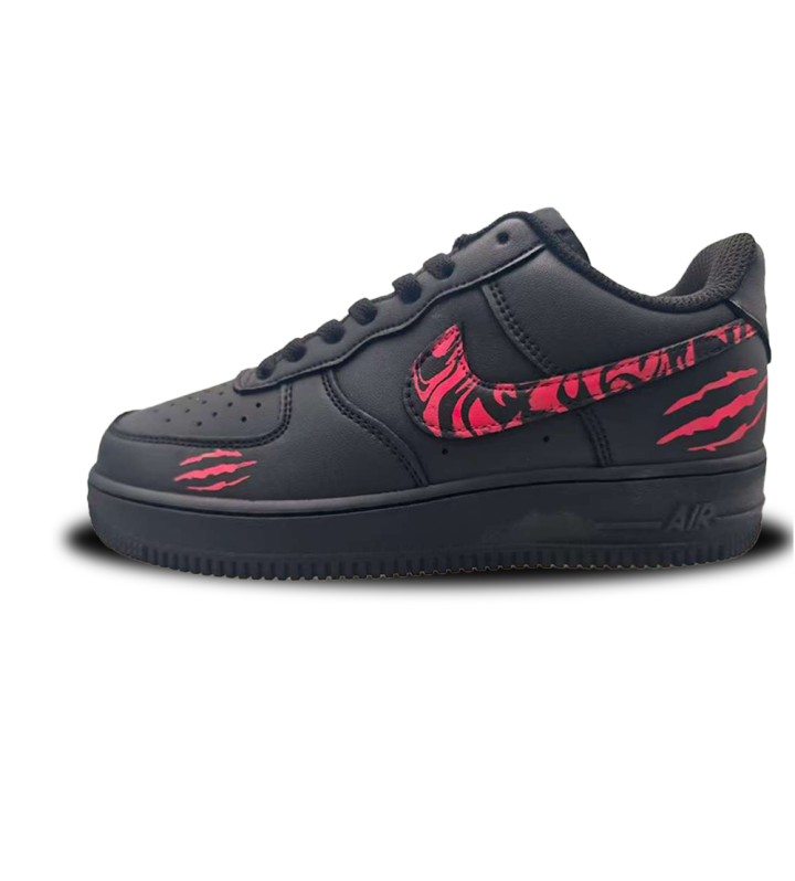 Nike Nike Air Force 1 Coverage Abrasion Resistant Low top Skateboard Shoes Unisex Black Pink