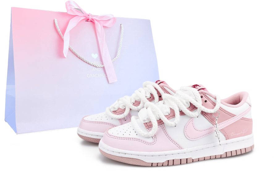 Nike Nike Dunk SB Abrasion Resistant Abrasion Resistant Low top Skateboard Shoes Women's Cherry Blossom Pink