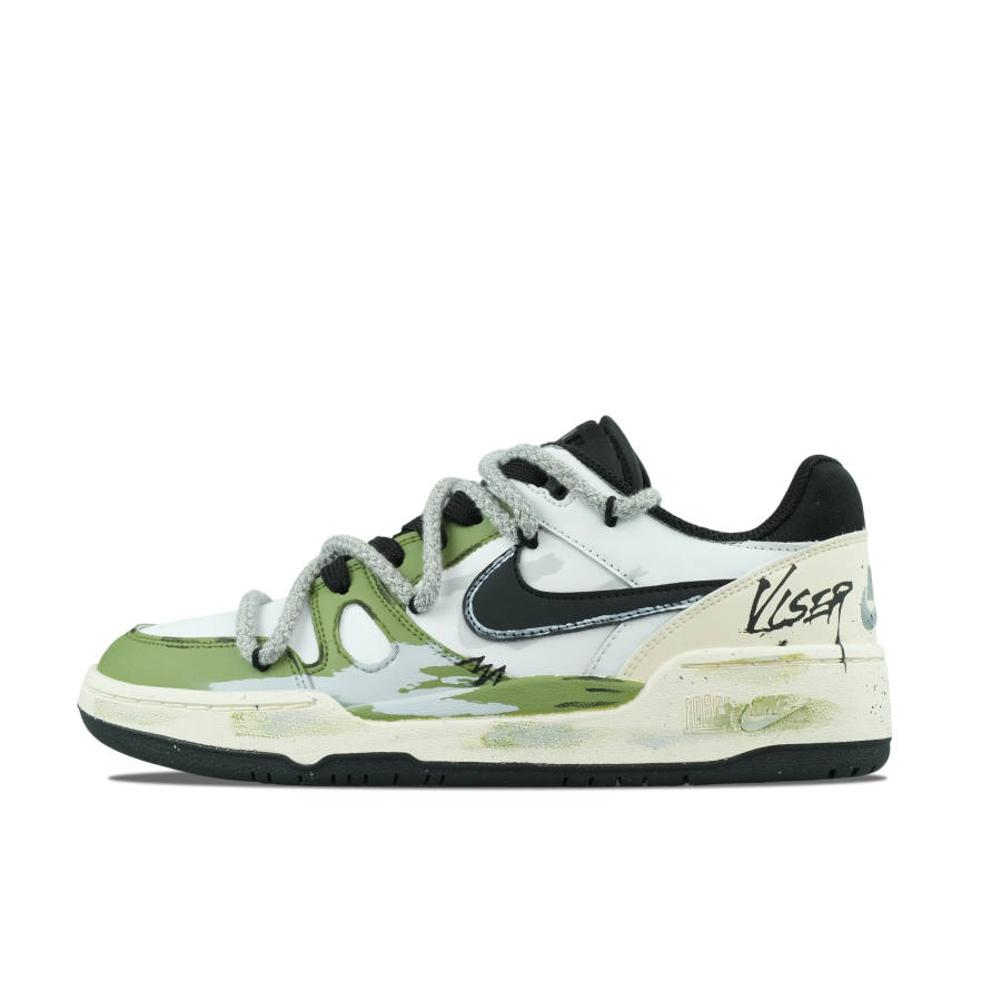 Nike Nike Full Force Low Abrasion Resistant Low top Casual Skate Shoes Men's White Green