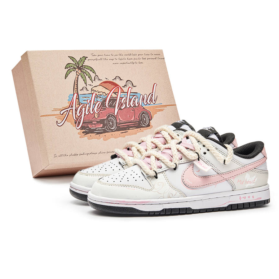 Nike Nike Dunk Lively Island, Box, Summer Love Letter Abrasion Resistant Abrasion Resistant Low top Skateboard Shoes Unisex