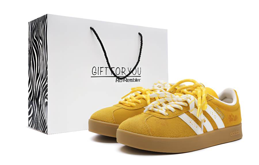 Adidas Adidas Vl Court Classic Low top Skateboard Shoes Unisex Yellow