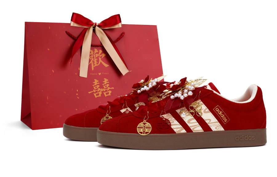 Adidas Adidas Vl Court Classic Skateboard Shoes Unisex Red