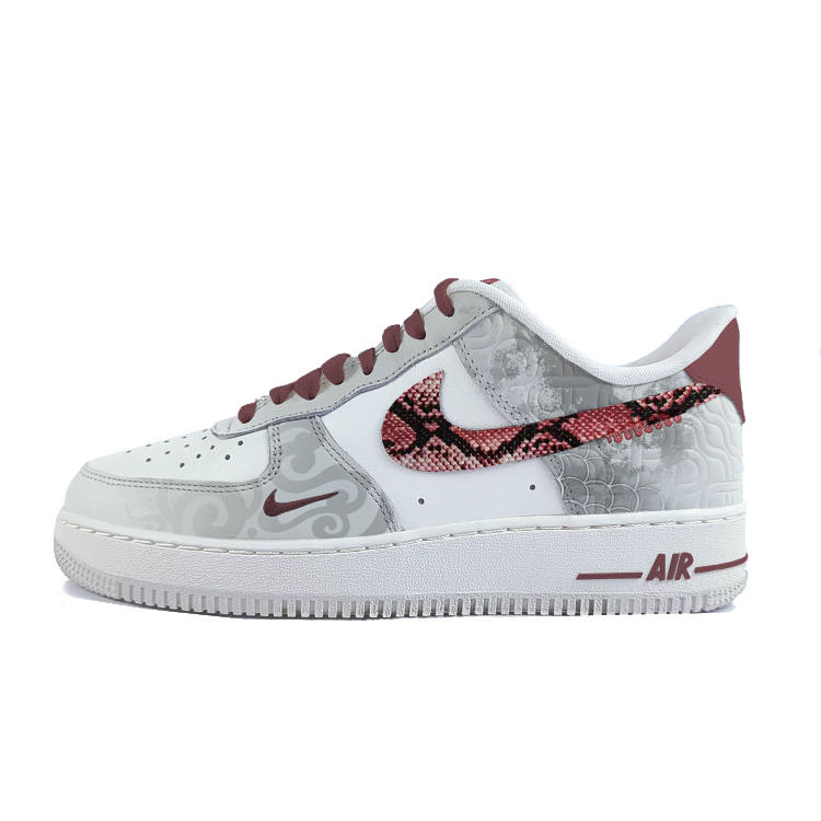 Nike Nike Air Force 1 CNY'Year Of The Snake' Year Of The Snake Slip Resistant Abrasion Resistant Low top Skateboard Shoes
