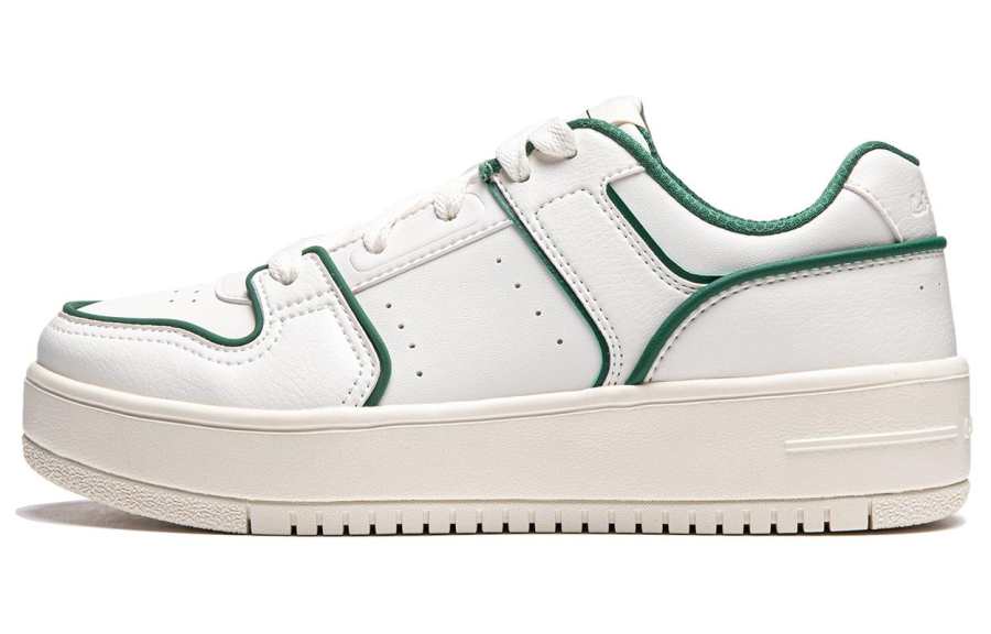 Li-Ning Li Ning Cheese Slip Resistant Low top Skateboard Shoes Women's White Green