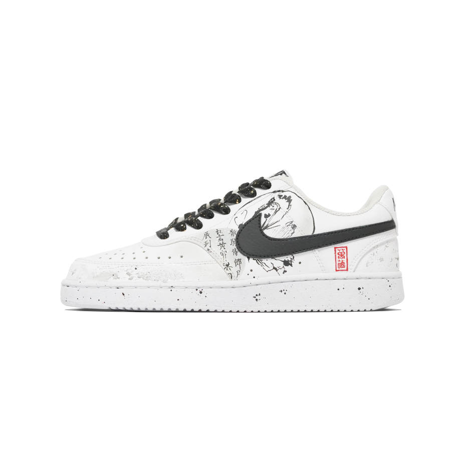 Nike Nike Court Vision 1 Skateboard Shoes Unisex Low Top Black White