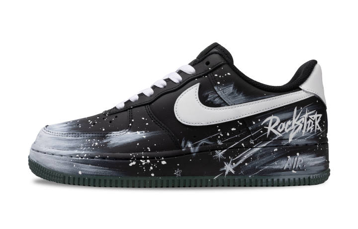 Nike Nike Air Force 1 Pulse Galaxy Slip Resistant Abrasion Resistant Low top Skateboard Shoes Unisex Black White