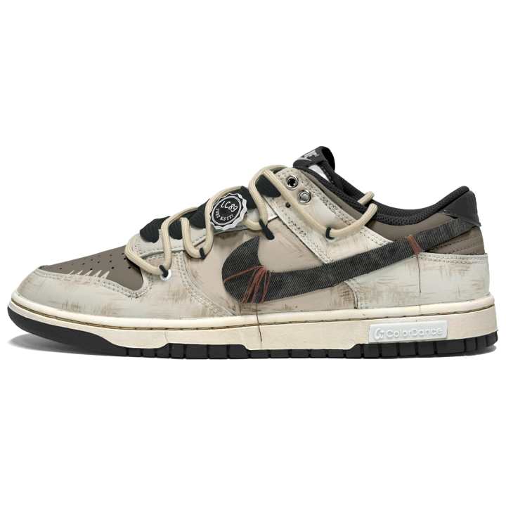 Nike Nike Dunk Abrasion Resistant Abrasion Resistant Low top Skateboard Shoes Unisex Brown