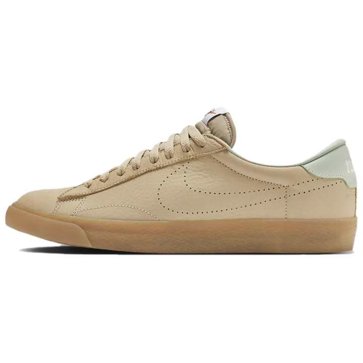 Nike Nike Tennis Classic Slip Resistant Abrasion Resistant Low top Skateboard Shoes Unisex Light Yellow