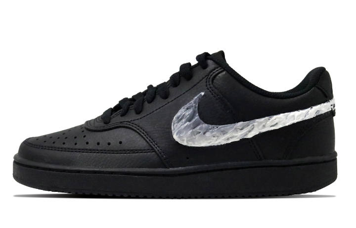 Nike Nike Court Vision Cloudy Mist Abrasion Resistant Low top Skateboard Shoes Unisex Black White