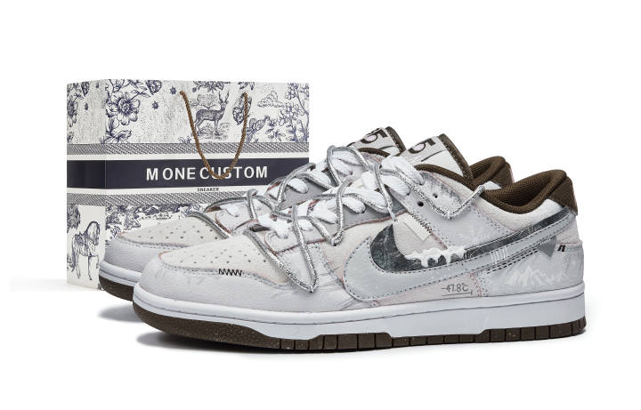 Nike Nike Dunk Abrasion Resistant Lightweight Low top Skateboard Shoes Women's Gray