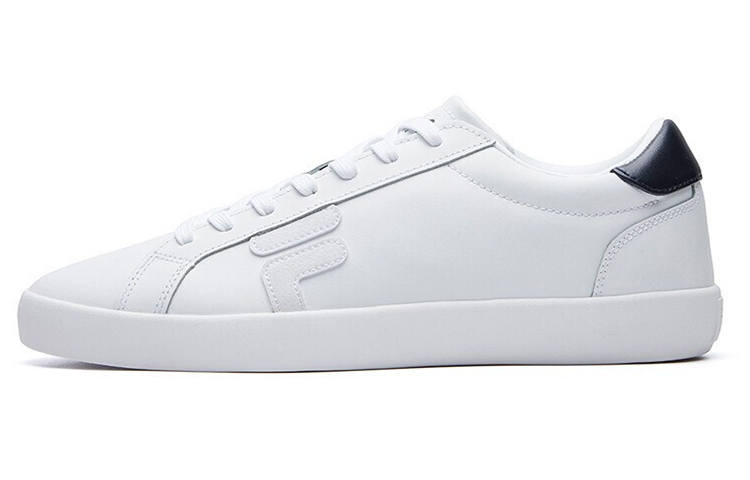 FILA Stride Slip Resistant And Breathable Low top Skateboard Shoes Men's White Blue