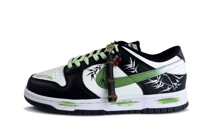 Nike Nike Dunk Bamboo Shadow Green Mirror Abrasion Resistant Low top Skateboard Shoes Unisex Black Green