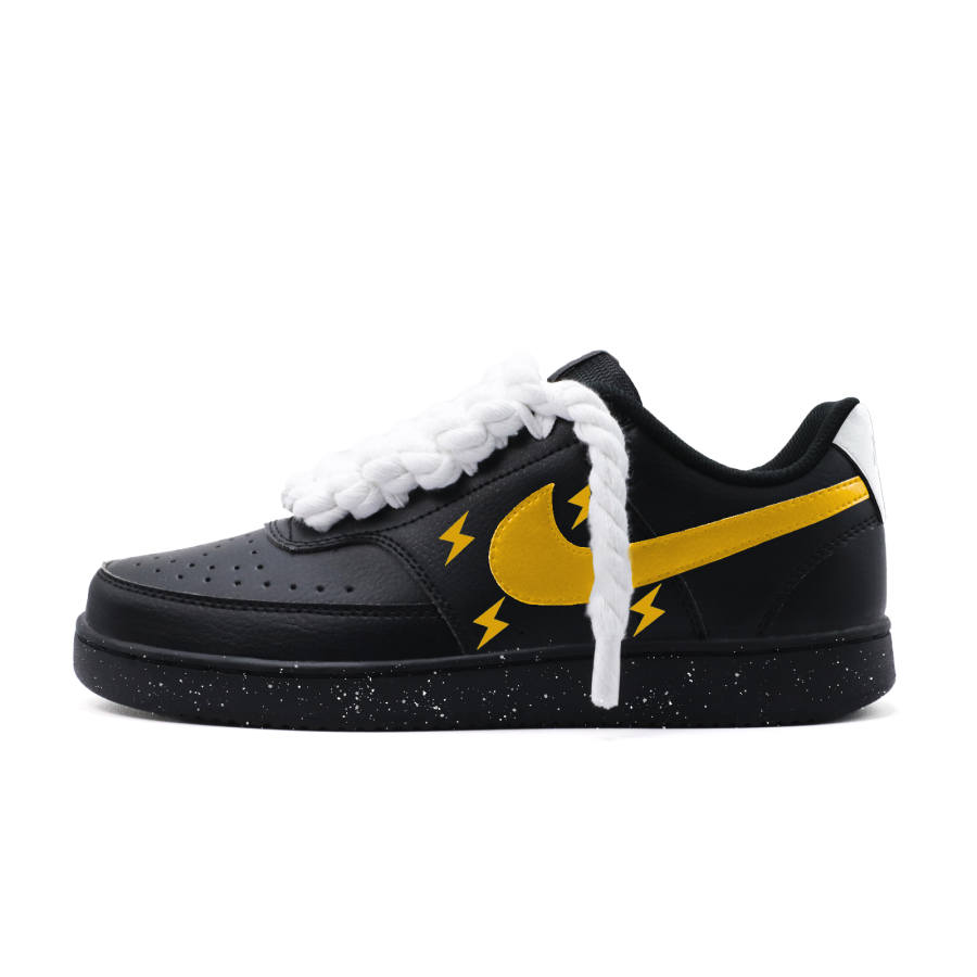 Nike Nike Court Vision 1 Sunset Yellow Dusk Abrasion Resistant Low top Skateboard Shoes Men's Yellow