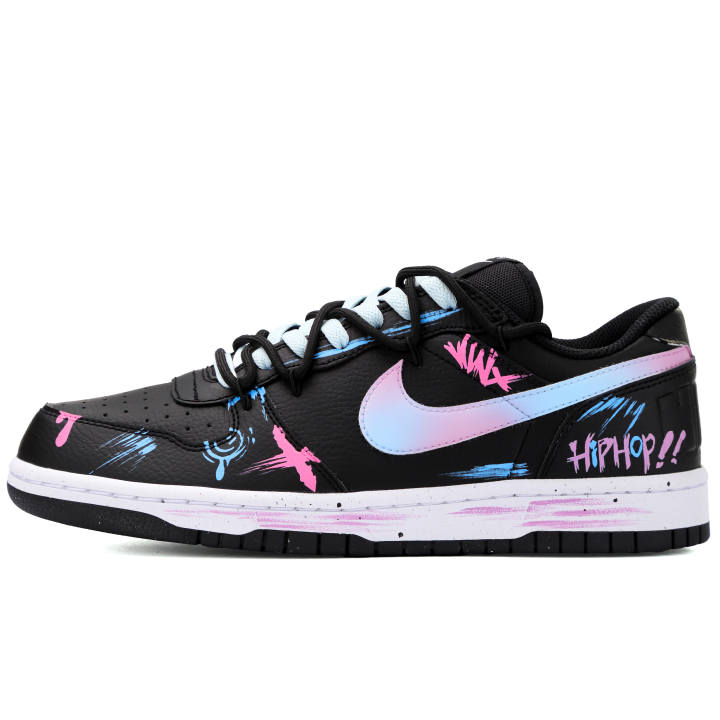 Nike Nike Big Vector Frizz Abrasion Resistant Low top Skateboard Shoes Men's Black Pink
