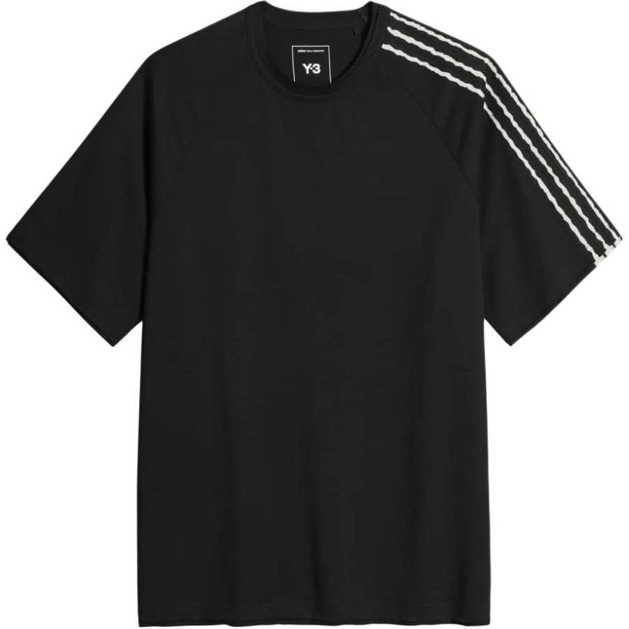 Y-3 Raw Edge 3-Stripes Short-Sleeved T-Shirt