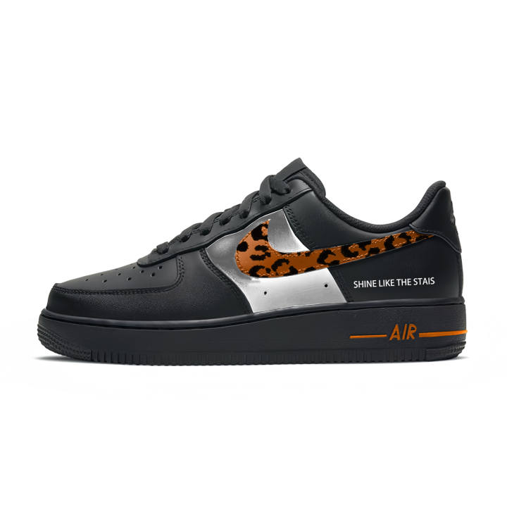 Nike Nike Air Force 1 Star Pattern Sneakers Abrasion Resistant Abrasion Resistant Low top Skateboard Shoes Women's Brown