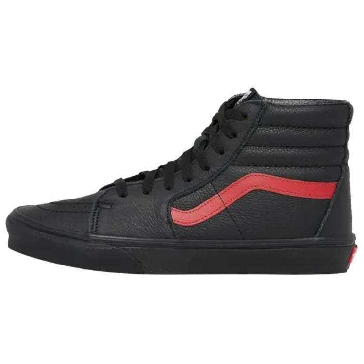 Vans Sk8 Hi Leather High top Skateboard Shoes Unisex Black